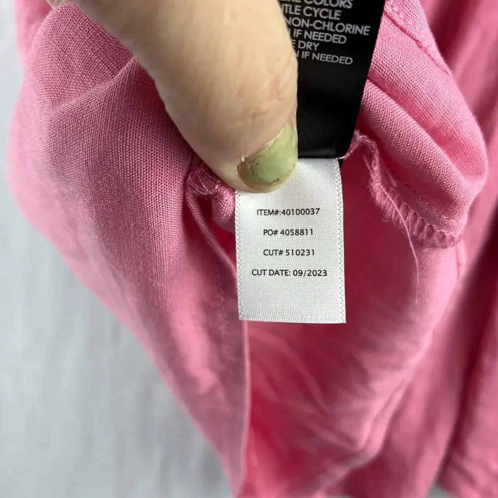 Torrid Sleeveless Ruffled Blouse Women's 1X Pink High Neck Stretch 2023 NWOT